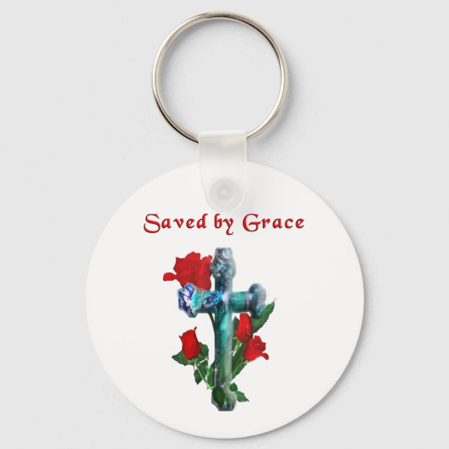 Porte-clés Sauvé par grâce (Recto)