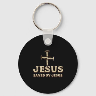 Porte-clés Sauvé par la Croix de Jésus Dieu Religieux Chrétie