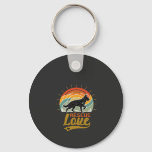 Porte-clés Sauver Amour Chien Rétro Coucher de soleil Arbres