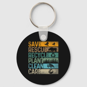 Porte-clés Sauver les abeilles Secourir les animaux Recycler