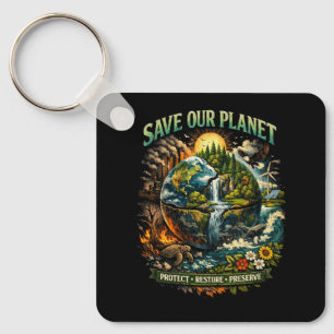 Porte-clés Sauver notre planète