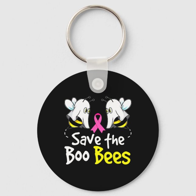 Porte-clés Sauvez Boo Bees Amusants Conscience du cancer du s (Recto)