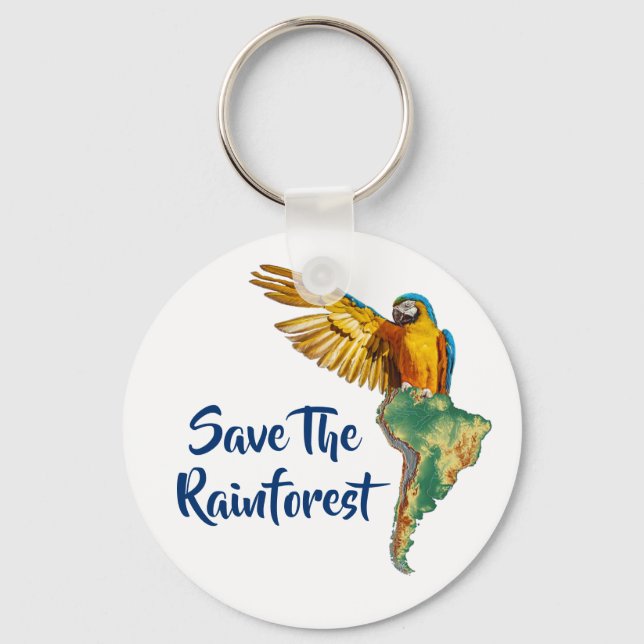 Porte-clés Sauvez La Rainforest (Recto)