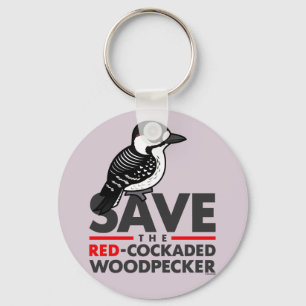 Porte-clés Sauvez le pivert Rouge-cockaded