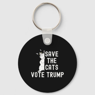 Porte-clés Sauvez Les Chats Votez Trump Drôle D'Humour Politi