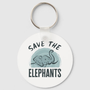Porte-clés Sauvez les éléphants Activiste de la faune L'éléph
