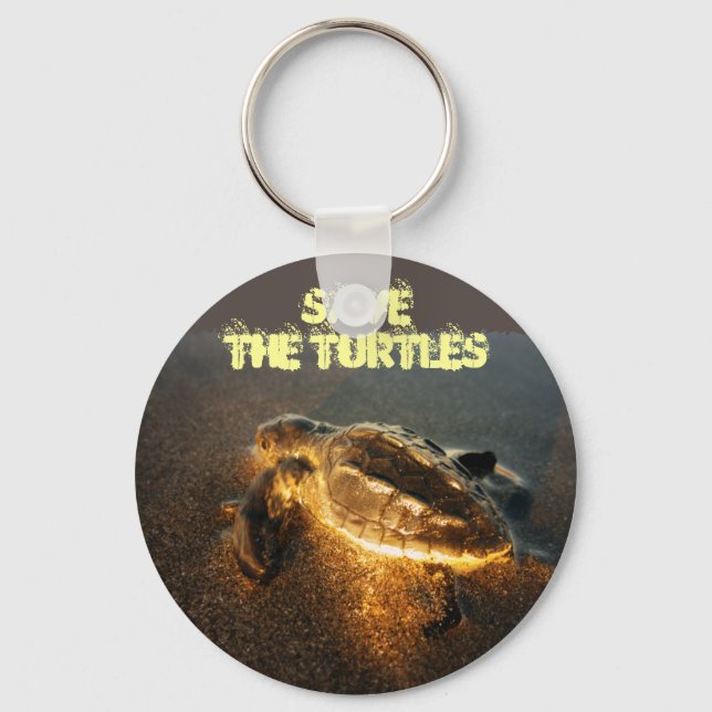 Porte-clés Sauvez les tortues (Recto)