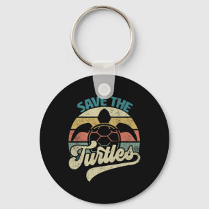 Porte-clés Sauvez Les Tortues Rétro Sauvez La Terre Notre Pla