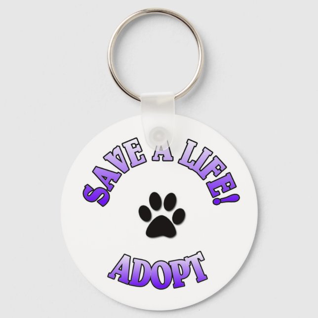 Porte-clés Sauvez Une Vie ! Adopter (Recto)