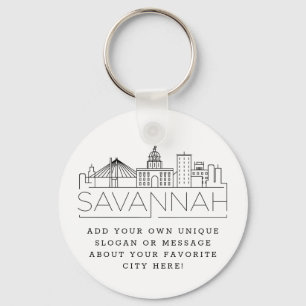 Porte-clés Savannah Stylisé Skyline Porte - clé Slogan Pers