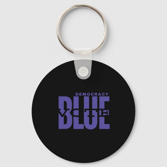 Porte-clés Save Democracy - Vote Blue - Make Truth Great (Recto)