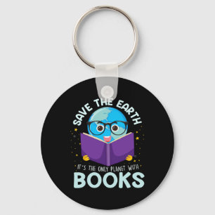 Porte-clés Save Earth It´Only Planet With Books Reader Eart