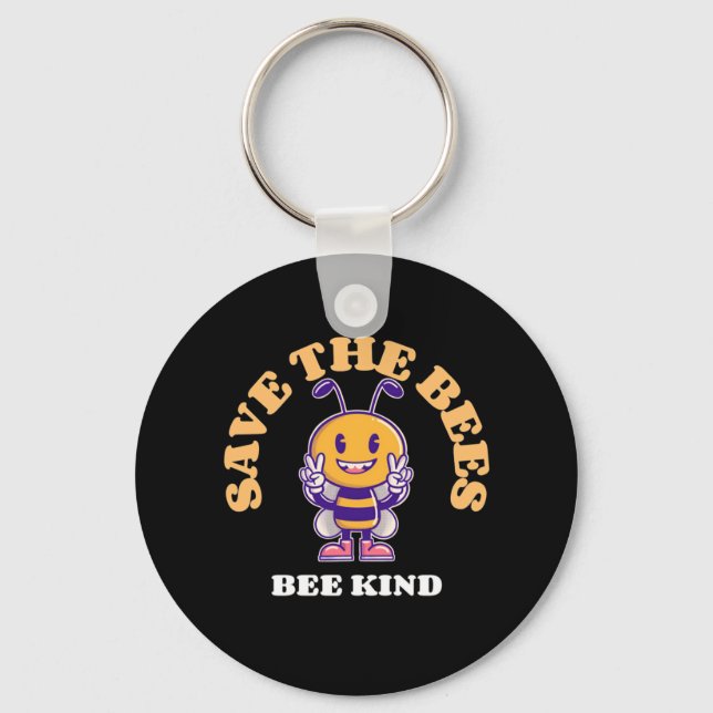 Porte-clés Save The Bees Be Kind (Recto)