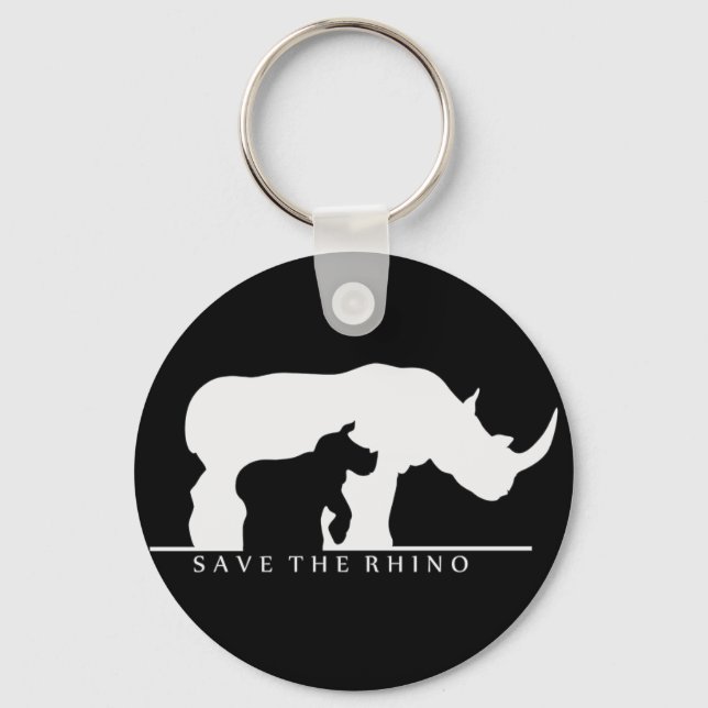 Porte-clés Save The Rhino (Recto)