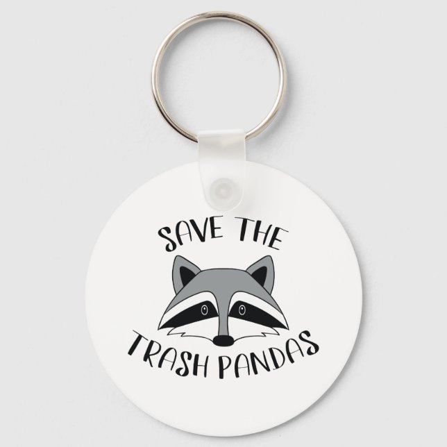Porte-clés Save The Trash Pandas (Recto)