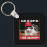Porte-clés Save Your Pets Vote for Trump US Election Citation<br><div class="desc">Save Your Pets Vote for Trump US Election Drôle Citation Vote</div>