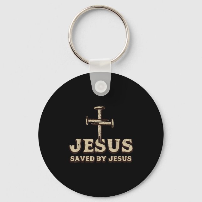 Porte-clés Saved By Jesus Cross Christian Religious God Jesus (Recto)