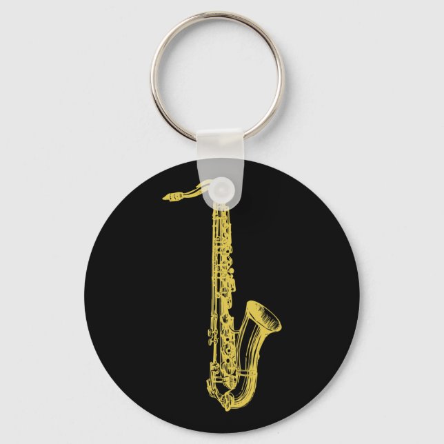 Porte-clés Sax en cuivre (Recto)