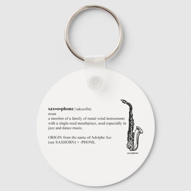 Porte-clés Saxophone Definition (Recto)
