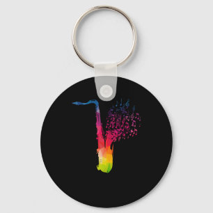 Porte-clés Saxophone - Musicien de jazz Saxophoniste Cadeau