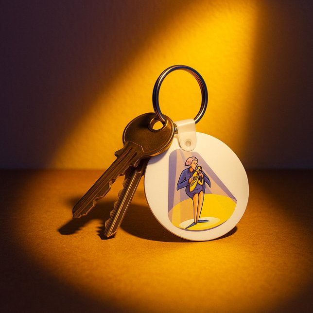 Porte-clés Saxophoniste sous les feux de la rampe (Créateur téléchargé)