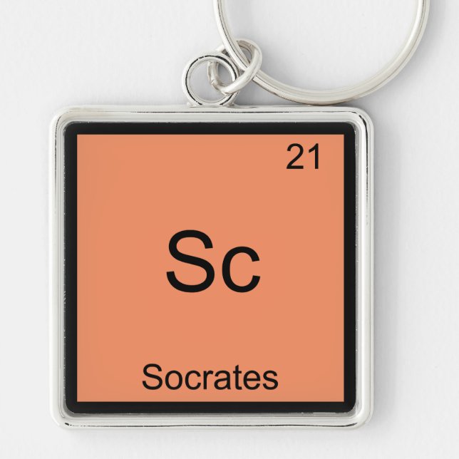 Porte-clés Sc - Socrates Funny Element Chimie Symbole Tee (Devant)