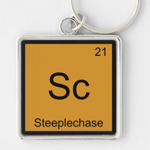 Porte-clés Sc - Stéeple Chase Chimie Drôle Élément Symbole