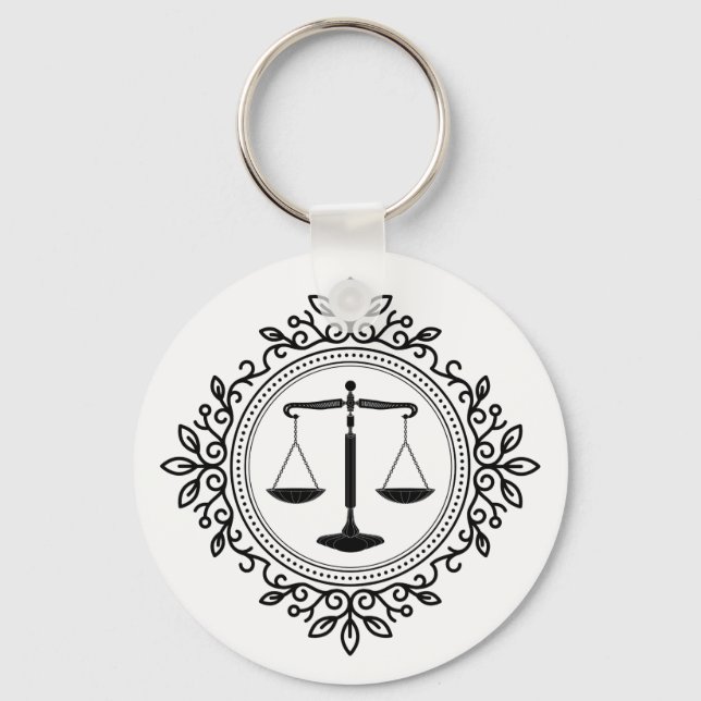 Porte-clés Scales of Justice |  Lawyer (Recto)