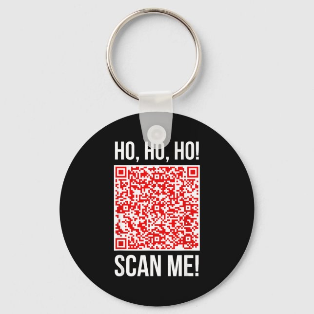 Porte-clés Scan Me! Qr Scan Me Joke Funny Santa Merry Christm (Recto)