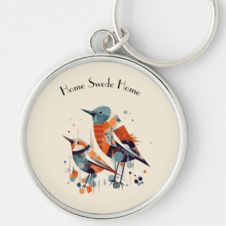 Porte-clés Scandi Aviary Duet, personnalisé