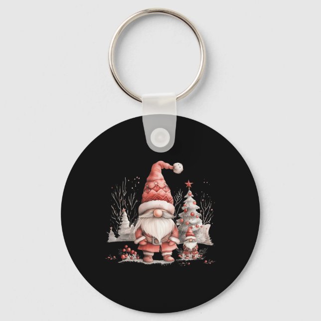 Porte-clés Scandinavian Christmas Gnome Red Berries  (Recto)