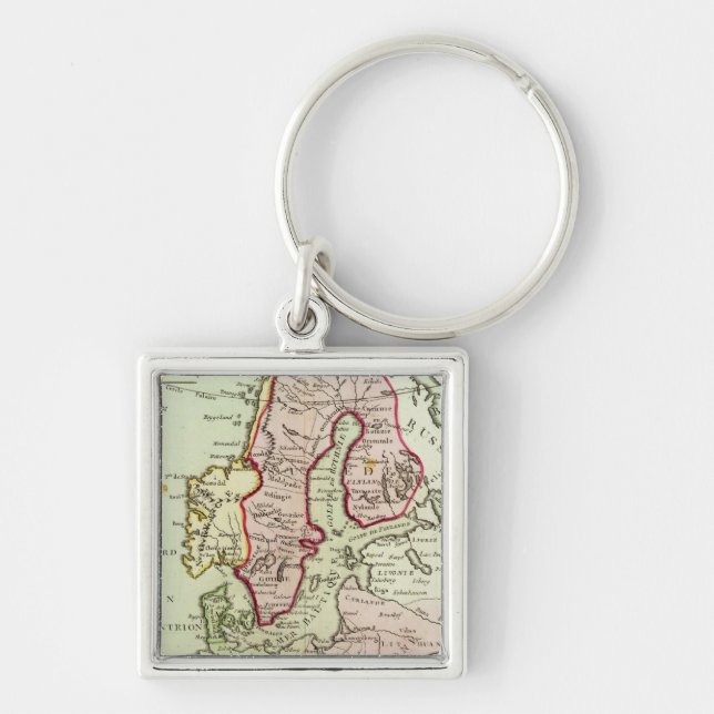 Porte-clés Scandinavie, Suède, Danemark (Devant)