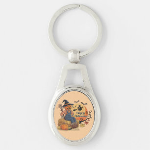 Porte-clés Scarecrow Citrouille Halloween Vibes rustiques Art