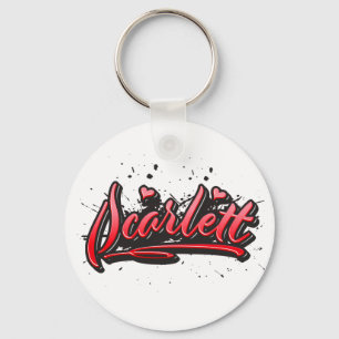 Porte-clés Scarlett red Heart Graffiti