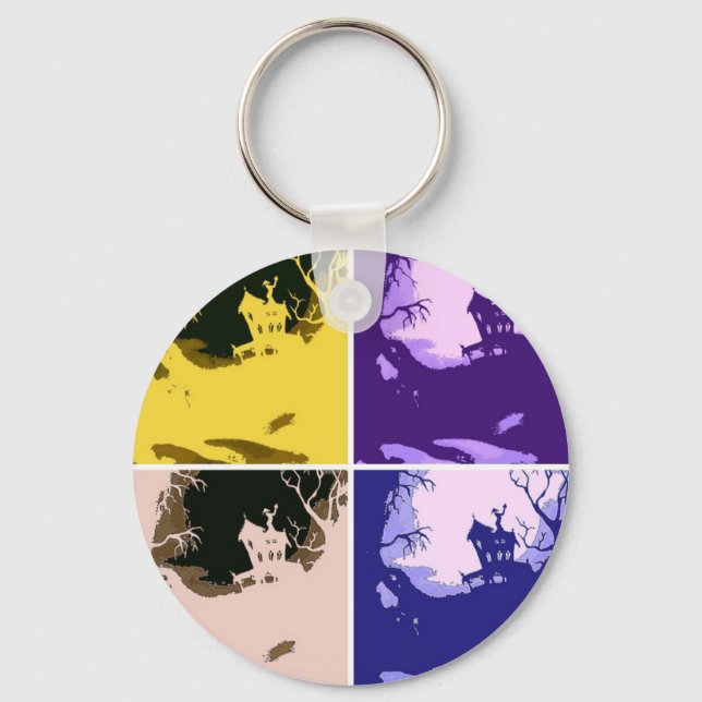 Porte-clés Scary Halloween House (Recto)