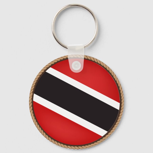 Porte-clés Sceau de drapeau cool Trinité-et-Tobago (Recto)