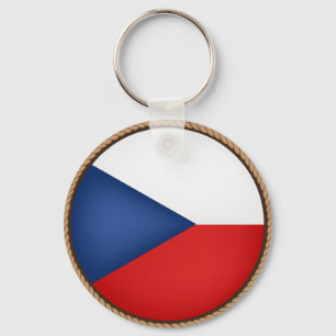 Porte-clés Sceau de drapeau de la République tchèque cool