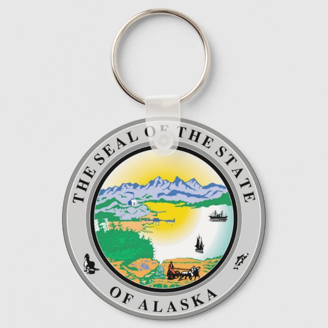 Porte-clés Sceau de l'Alaska State USA Porte - clé (Recto)