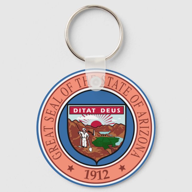 Porte-clés Sceau de l'État d'Arizona USA (Recto)