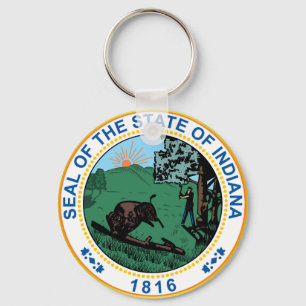 Porte-clés Sceau de l'État de l'Indiana