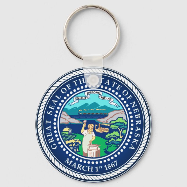 Porte-clés Sceau de l'État du Nebraska (Recto)