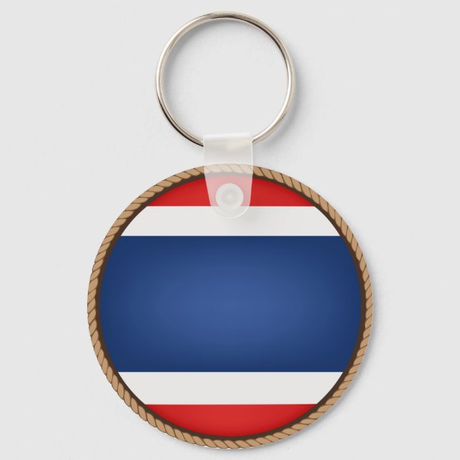 Porte-clés Sceau du drapeau cool thaïlandais (Recto)