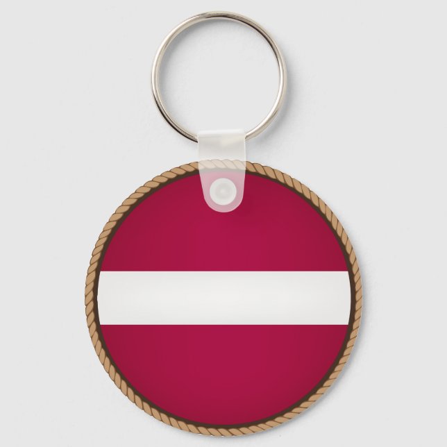 Porte-clés Sceau du drapeau de la Lettonie cool (Recto)