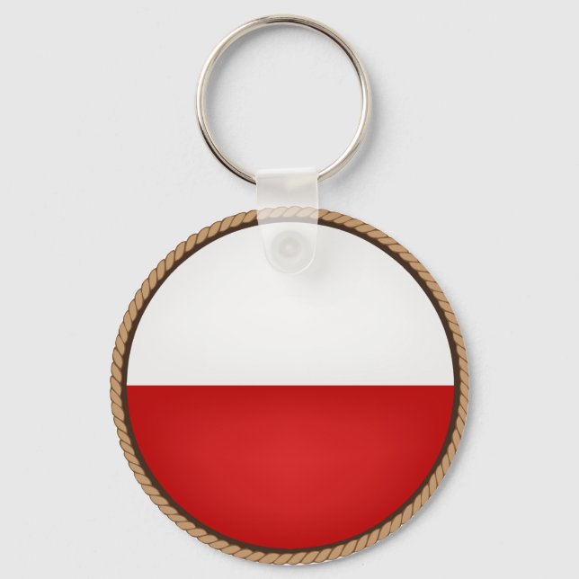 Porte-clés Sceau du drapeau de la Pologne cool (Recto)
