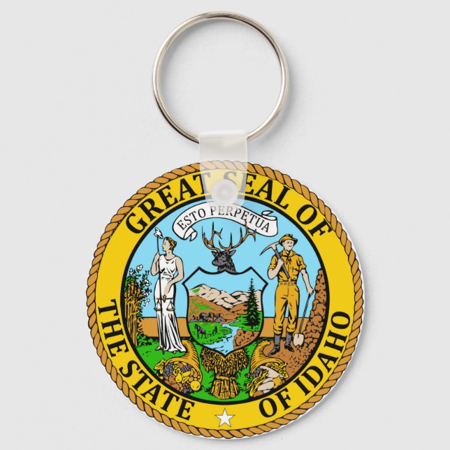 Porte-clés Sceau du drapeau de l'État de l'Idaho (Recto)