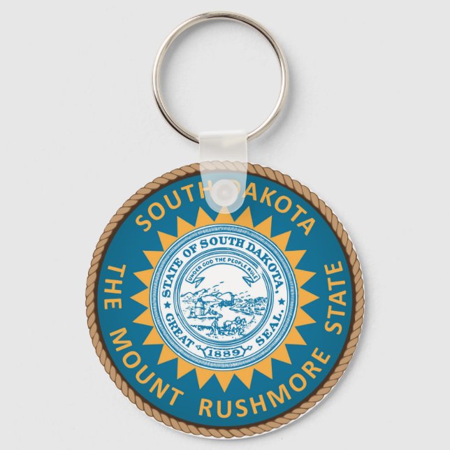 Porte-clés Sceau du drapeau de l'État du Dakota du Sud (Recto)