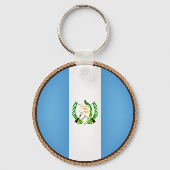 Porte-clés Sceau du drapeau du Guatemala cool (Recto)