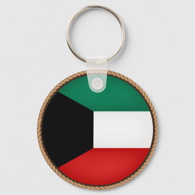 Porte-clés Sceau du drapeau du Koweït cool (Recto)