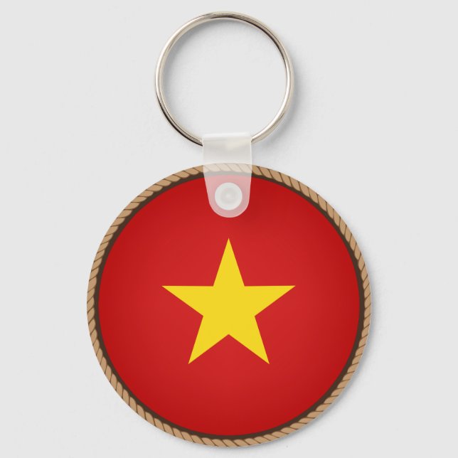 Porte-clés Sceau du drapeau du Vietnam cool (Recto)