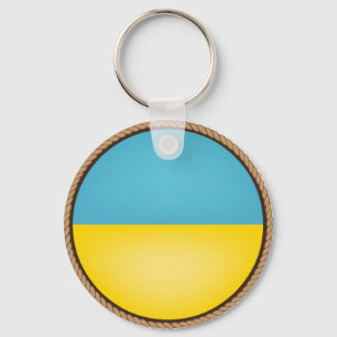 Porte-clés Sceau du drapeau ukrainien cool